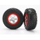 Tires & wheels, assembled, glued (SCT, satin chrome, red bea