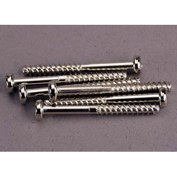 Screws, 3x30mm roundhead self-tapping (6)