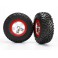 Tires & wheels, assembled, glued (SCT satin chrome red beadl