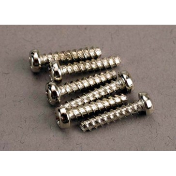 Screws, 3x14mm roundhead self-tapping (6)