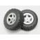 Tires and wheels, assembled, glued (SCT satin chrome wheels,