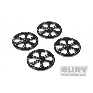 Alu Set-Up Wheel For 1-10 Rubber Tires (4), H109370