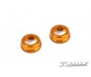 T4 ALU SHOCK CAP-NUT WITH VENT HOLE - ORANGE (2)