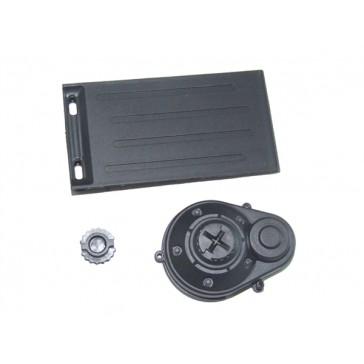 DISC.. Battery door + motor gear cover