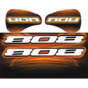 XB808 Wing Sticker Die-Cut Black