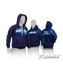 SWEATER HOODED WITH ZIPPER - BLUE (XXL)