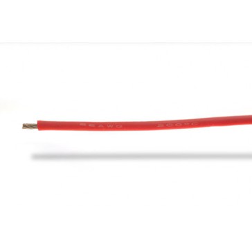 22AWG (0,32mm²) silicone wire, red - 1m