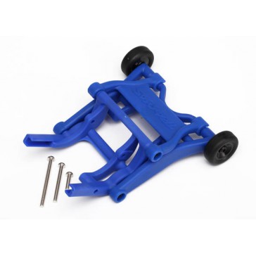 Wheelie bar, assembled (blue) (fits Slash, Stampede, Rustler