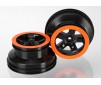 Wheels, Sct Black, Orange beadlock style, dual profile