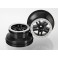 Wheels, SCT Split-Spoke, black, satin chrome beadlock style