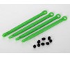 Toe link, front & rear (molded composite) (green) (4)/ hollo