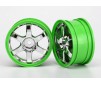 Wheels, Volk Racing TE37 (chrome/green) (2)