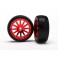 12-Sp Red Wheels, Slick Tires Tires & Wh