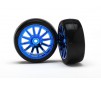 12-Sp Blue Wheels, Slick Tires Tires & W