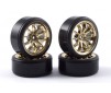 1/10TH STREET WHEEL/ DRIFT TYRES 10-SPOKE GOLD