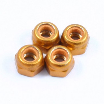 M3 GOLD LOCKNUTS (4PCS)