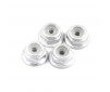 M2 SILVER FLANGED LOCKNUT 4PCS