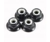 M4 BLACK FLANGED LOCKNUTS 4PCS