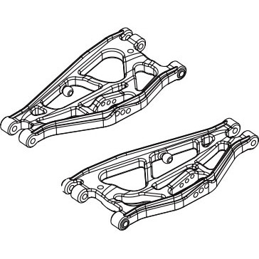 DISC.. Rr. Lower Susp. Arm (2pcs) for Mad Monster 1/6