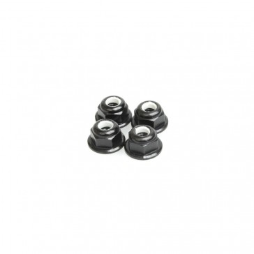 M4 Nyloc Wheel Nut - Black Alloy (pk4)