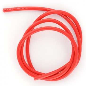 Fil silicone  10AWG (5,27mm²) rouge - 1m