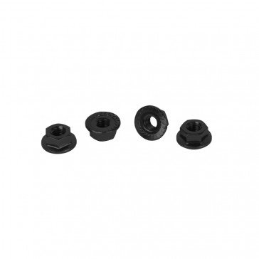 Serrated Alloy M4 Nuts - Black - pk4