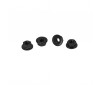 Serrated Alloy M4 Nuts - Black - pk4