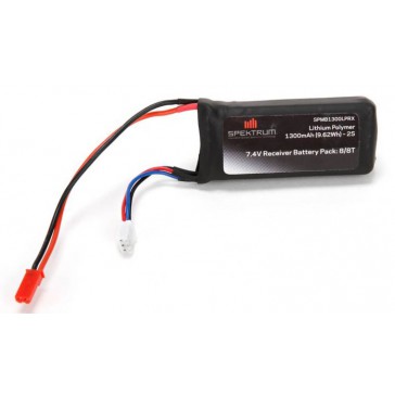 7.4V 1300mAh 2S 5C LiPo Rx Pack w/JST Connector