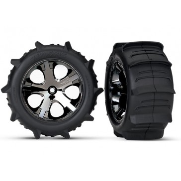 Tires & wheels, assembled, glued Paddle (All-Star black chro