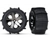 Tires & wheels, assembled, glued Paddle (All-Star black chro