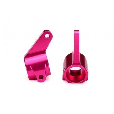 Steering blocks, Rustler/Stampede/Bandit (2), 6061-T6 PINK