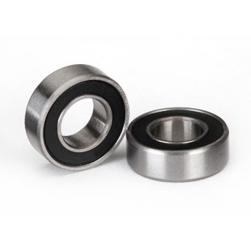 Ball bearings, black rubber sealed (6x12x4mm) (2)