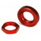 Servo saver nuts, aluminum, red-anodized (hex (1) serrated