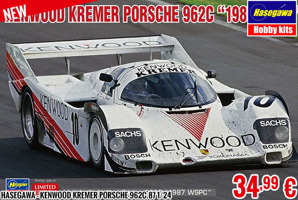 New - Hasegawa - Kenwood Kremer Porsche 962C.87 1/24