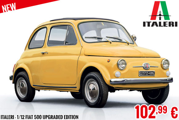 New - Italeri - 1/12 Fiat 500 Upgraded Edition