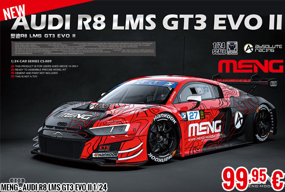 New - Meng - Audi R8 LMS GT3 EVO II 1/24