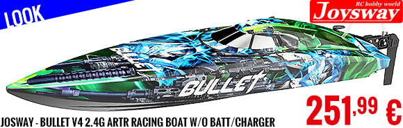 Look - Josway - Bullet V4 2.4G ARTR Racing Boat w/o Batt/Charger