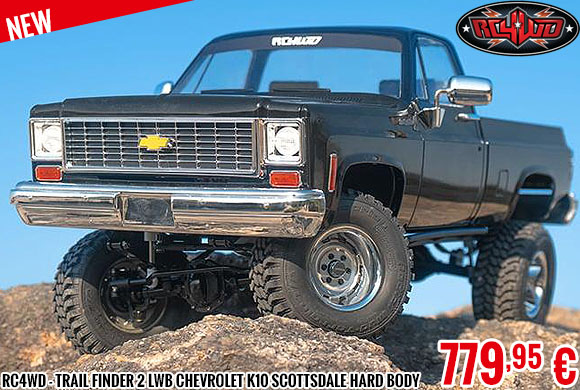 New - RC4WD - Trail Finder 2 LWB Chevrolet K10 Scottsdale schwarz RC4WD Hard Body