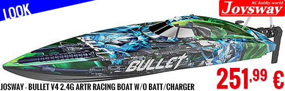 Look - Josway - Bullet V4 2.4G ARTR Racing Boat w/o Batt/Charger