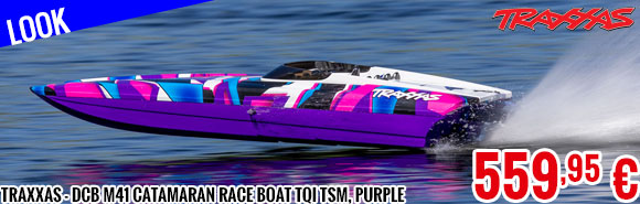 Look - Traxxas - DCB M41 Catamaran Race Boat TQi TSM, Purple