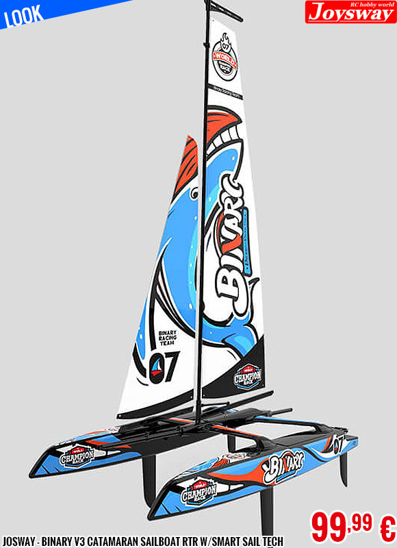 Look - Josway - Binary V3 Catamaran Sailboat RTR w/Smart Sail Tech