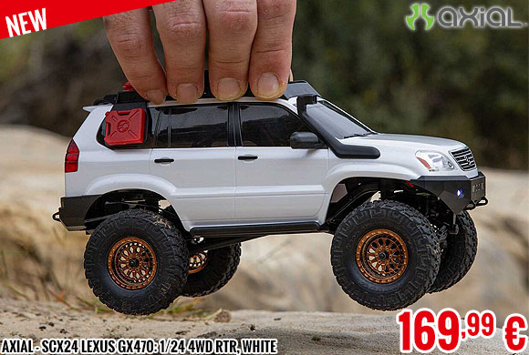 New - Axial - SCX24 Lexus GX470: 1/24 4WD RTR, White