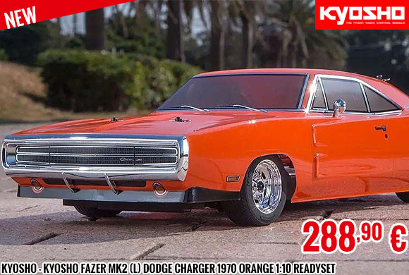 New - Kyosho - Kyosho Fazer MK2 (L) Dodge Charger 1970 Orange 1:10 Readyset