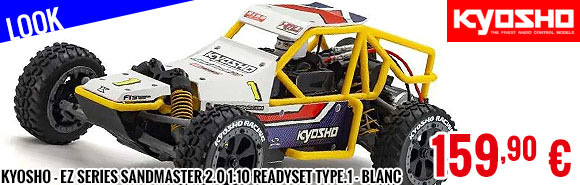 Look - Kyosho - EZ Series SandMaster 2.0 1:10 Readyset Type.1 - Blanc