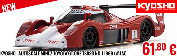 New - Kyosho - Autoscale Mini-Z Toyota GT-One TS020 No.1 1999 (W-LM)