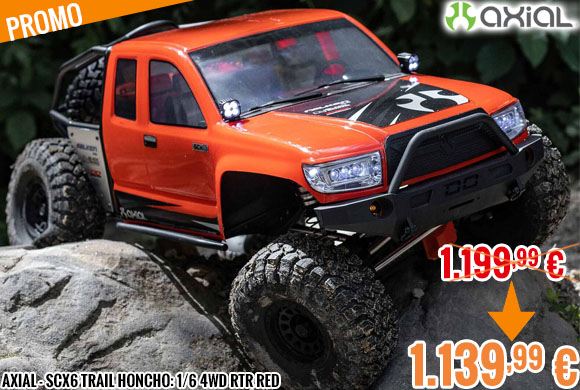 Promo - Axial - SCX6 Trail Honcho: 1/6 4WD RTR Red