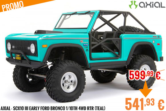 Promo - Axial - SCX10 III Early Ford Bronco 1/10th 4wd RTR (Teal)