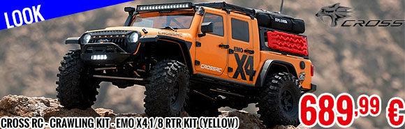 Look - Cross RC - Crawling kit - EMO X4 1/8 RTR kit (Yellow)