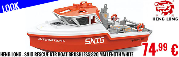 Look - Heng Long - SNIG Rescue RTR Boat Brushless 320 mm length White