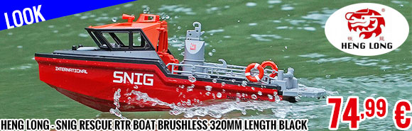 Look - Heng Long - SNIG Rescue RTR Boat Brushless 320mm Length Black